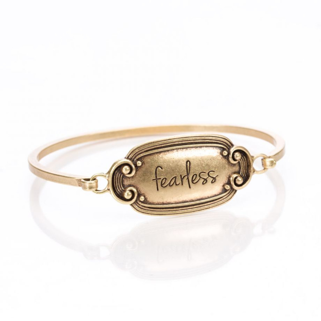 Nib "Fearless" Script Bangle
